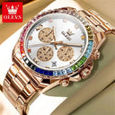 Olevs Men Rainbow Dial Quartz Watch