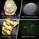 Olevs Men Rainbow Dial Quartz Watch