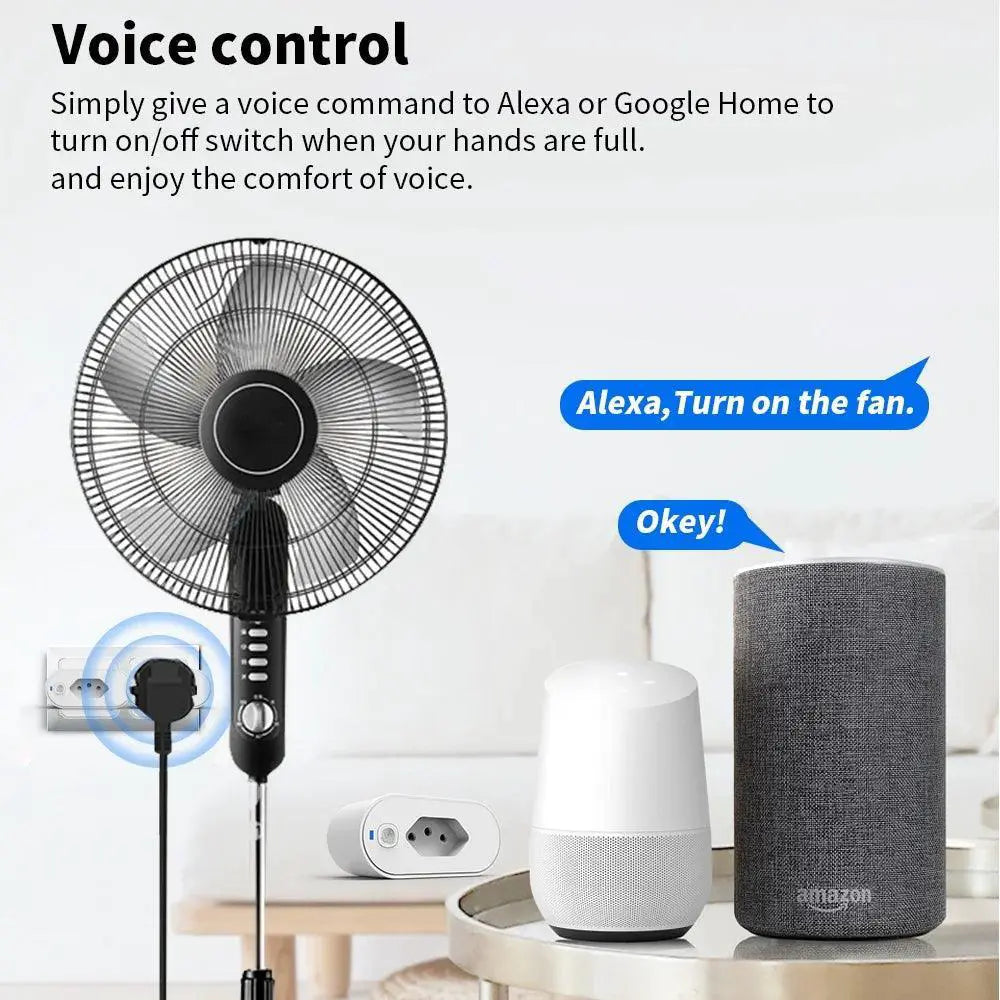 Smart WiFi Plug With Voice Control And Energy Monitoring