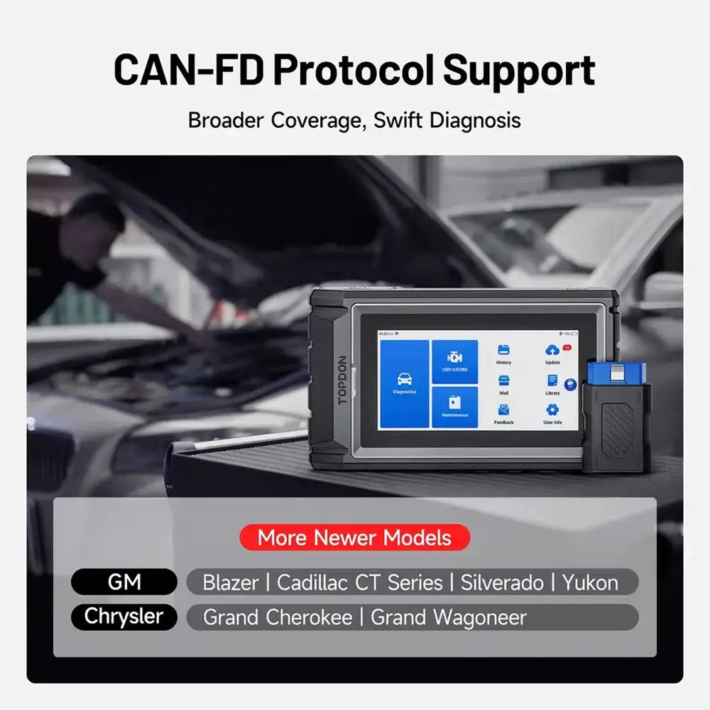 TOPDON AD800 BT 2 CAN FD All System Car Diagnostic Tools Bi-directional 28+ Resets OBD Scanner FCA SGW Bluetooth Wireless Scan Tool Lifetime Free Update