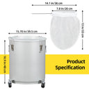 Gallon Fryer Grease Bucket, Liter Large Steel Oil Filter Pot