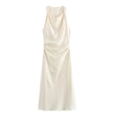 Satin Midi Dress For Women Comfort Fit