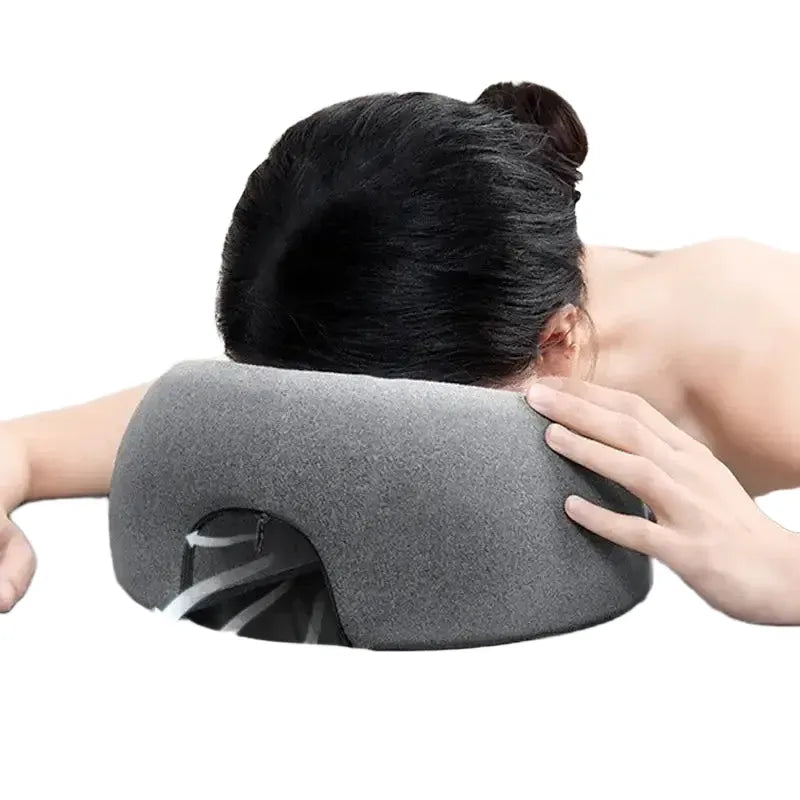 Prone Face Pillow - Memory Foam Anti Apnea Care - 26x13x6cm Pink product image