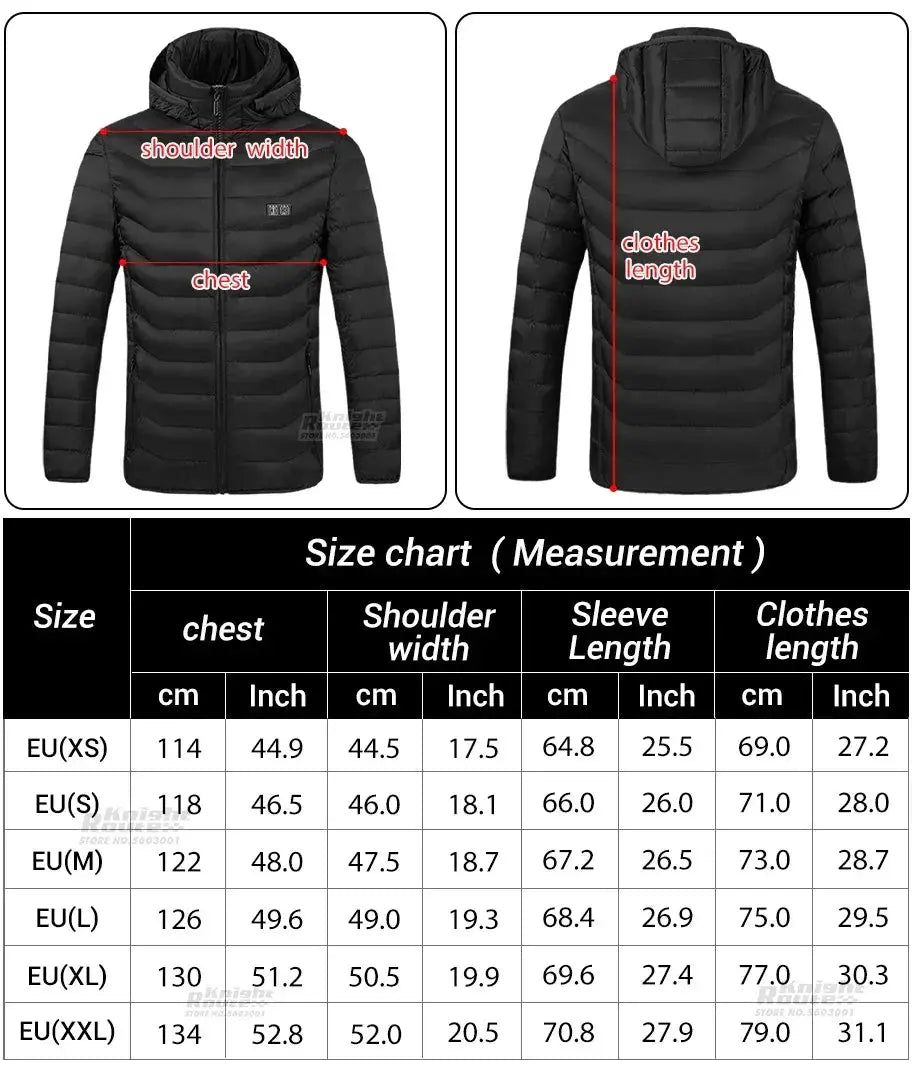 Heated Jacket for Outdoor Winter Wear — product view 11