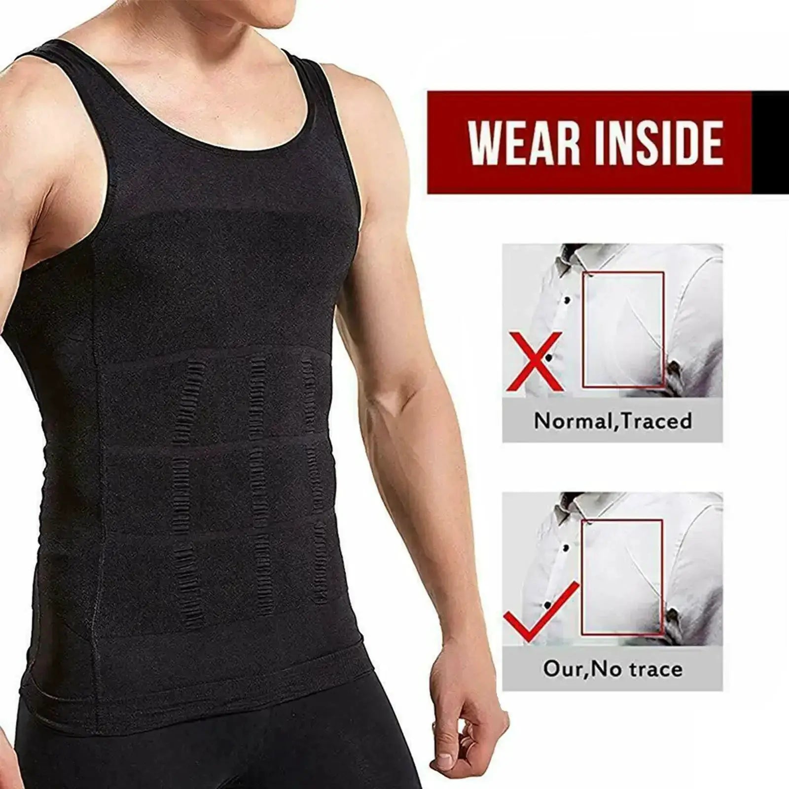 Reductive Girdle Mens Slimming Compression Shirt Pro