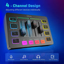 Crisp Sound Gaming Audio Mixer for Streaming