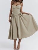 New Fashion Sexy Backless One Cut Collar Strap Dress