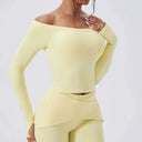Yoga Shirts Cloud Hide Sexy Long Sleeve Top