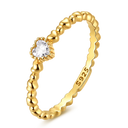 Sterling Silver Golden Ring Sparking