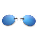 Vintage Clip-On Rimless Sunglasses for Men UV400 Eyewear