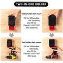 5PCS Tool Mount for Milwaukee 20V Battery Holder Set