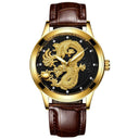 Dragon Crystal Mens Quartz Watch Waterproof Timepiece
