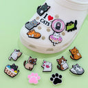 Cute Cats Croc Charms Sneakers Garden Shoe Decorations