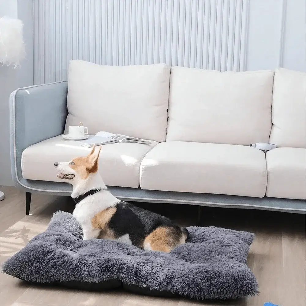 Plush Anti Anxiety Dog Bed For Large Dogs Cozy Mat
