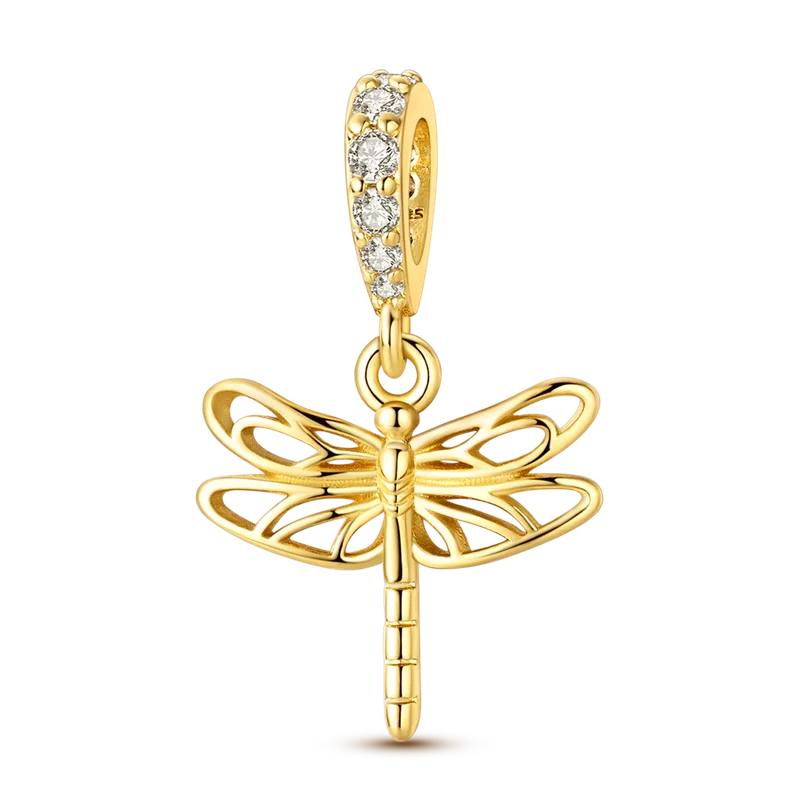 Sparkling Gold Plated Camera Charm