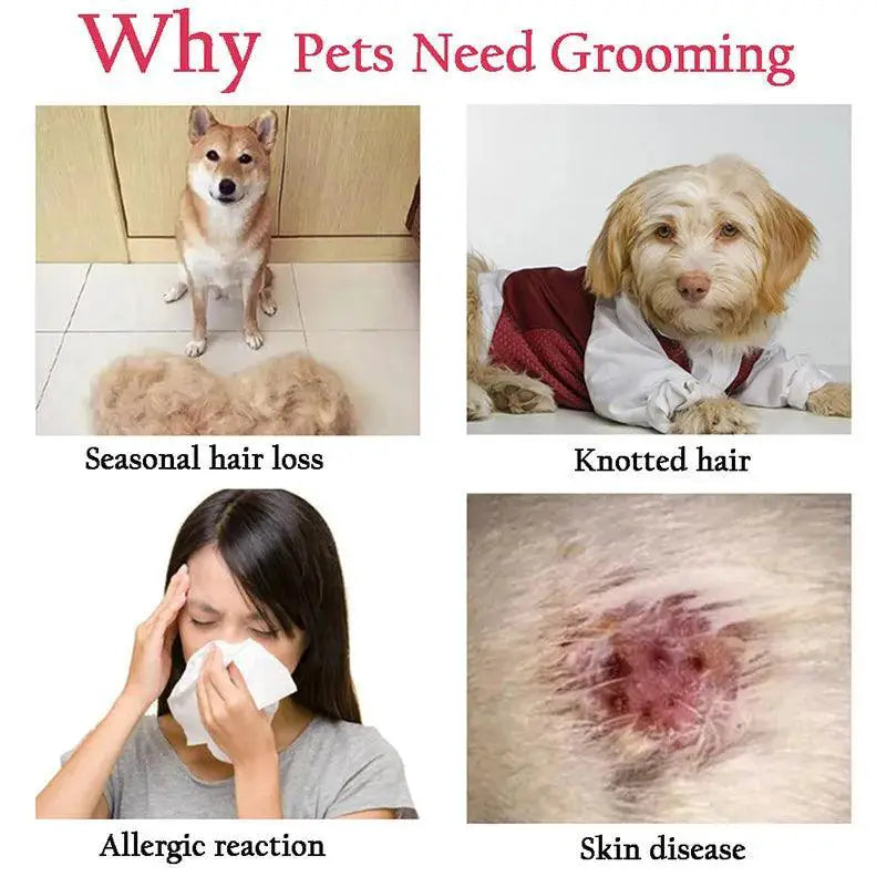 Professional Dual Head Deshedding Brush For Dogs And Cats