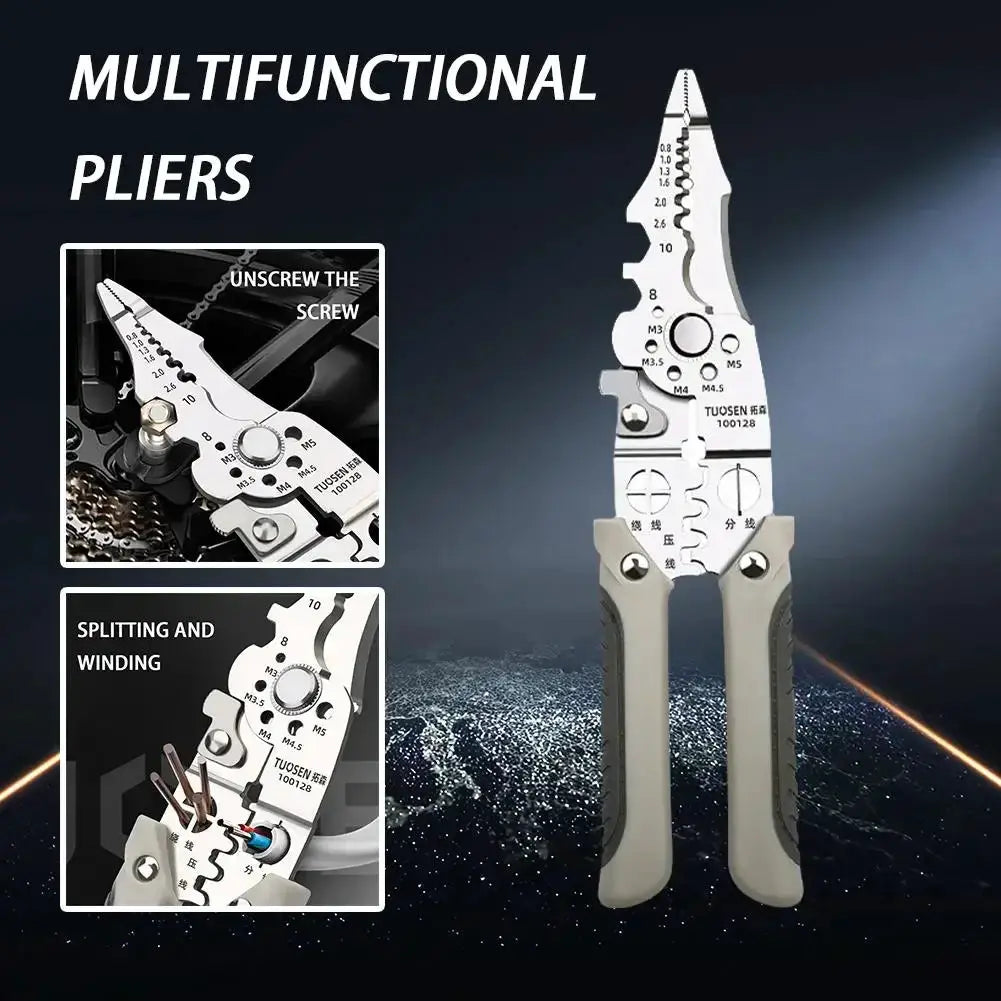Electrical Wire Crimper Cable Cutter Adjustable Tool