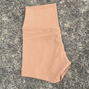 Plus Size High Waist Yoga Shorts - Stretchy