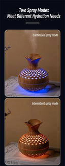 Wood Grain USB Aroma Diffuser Humidifier 300ml LED Lights