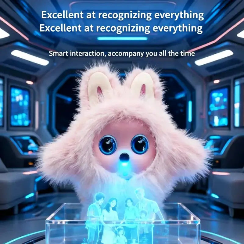 Emotion AI Pet Robot Toy Voice Chat And Gesture Control 4.3 Inch Desk Companion