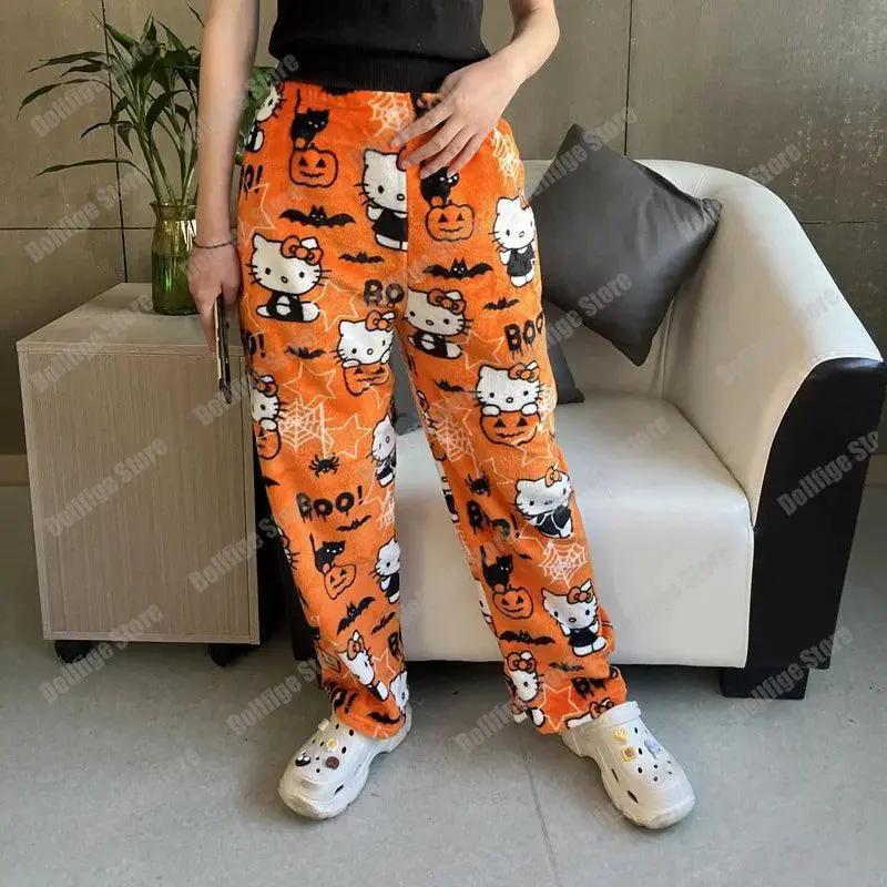 Cozy Hello Kitty Flannel Pajamas For Winter Comfort