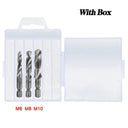 Tap Drill Bit Set Titanium Plated HSS Screw Thread Hex Shank Kit