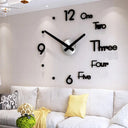 Contemporary DIY Mirror Wall Clock for Modern Living Rooms