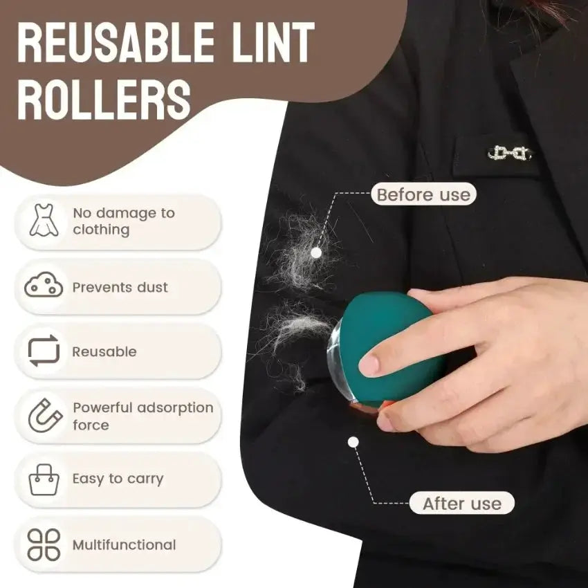 Pet Hair Remover Reusable Lint Roller Ball Portable Washable - OurLum.com