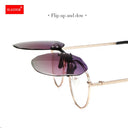 Trendy Women's Clip-on Polarized Sunglasses with UV Protection