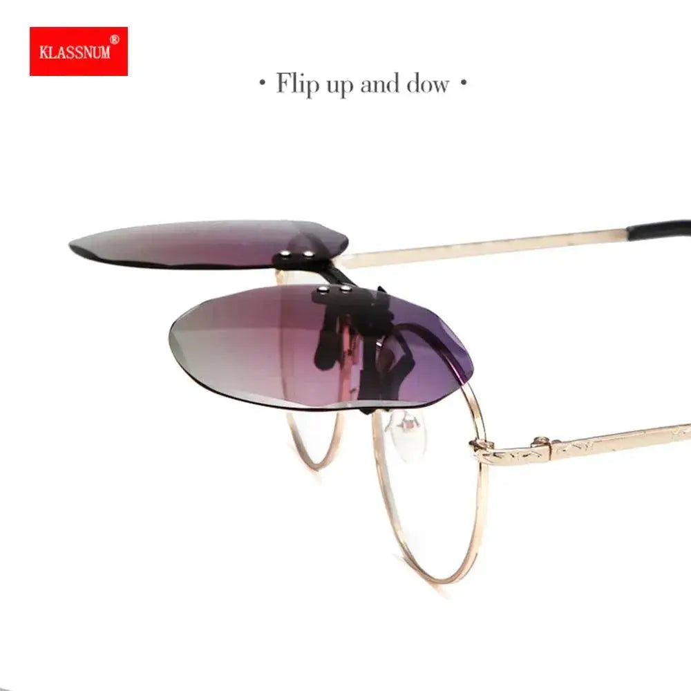 Trendy Women's Clip-On Polarized Sunglasses UV Protection