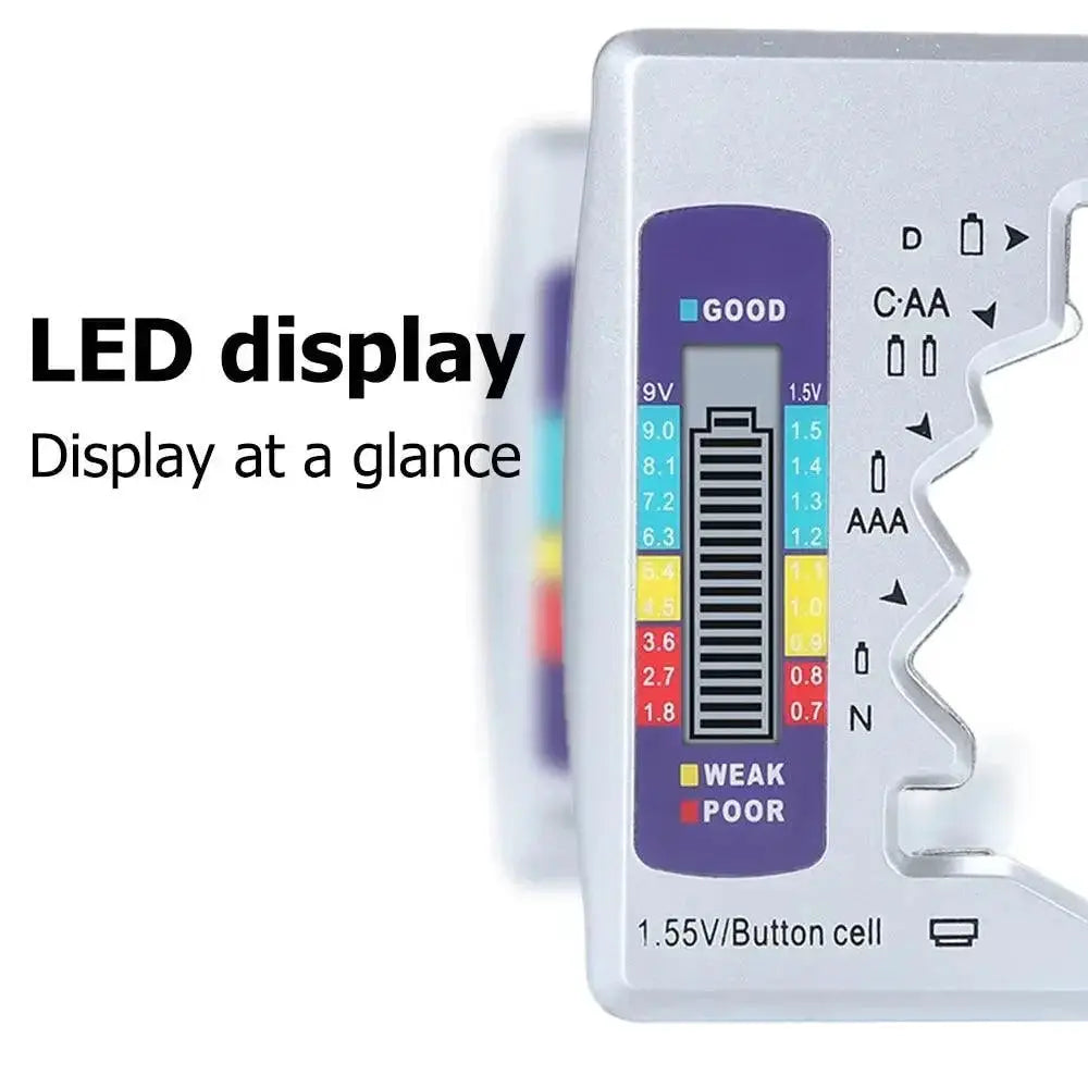 Digital Battery Tester With LCD Display Capacity Check Tool