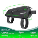 NEWBOLER Bike Bag 1.2L Portable Frame Front Tube Cycling Bag MTB Road Bicycle Pannier Bag Large Capacity Ultralight Cycling Bag