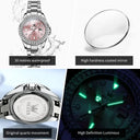 Olevs Women Stainless Steel Watch