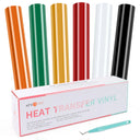 HTVRONT 12 Pack Multi Color Heat Transfer Vinyl Roll for DIY