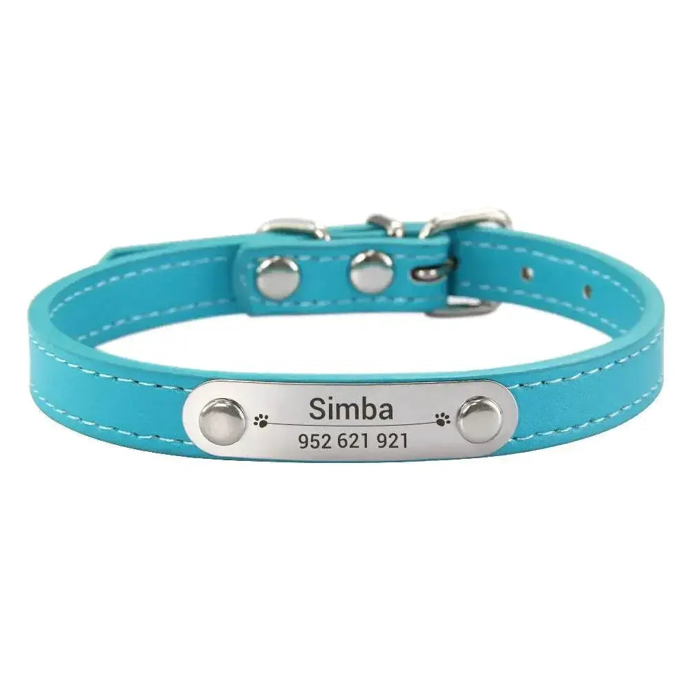 Engraved ID Pink Dog Collar for Pets — Yellow