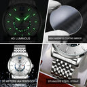 Olevs Men Crescent Watch Water Resistant