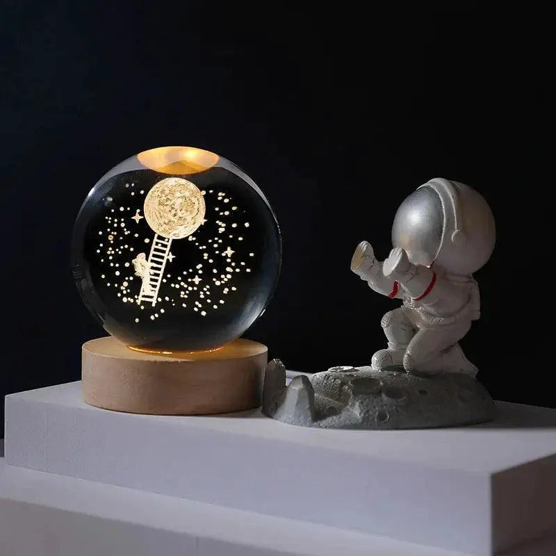 Moon Light 3D Crystal Ball Galaxy Night Light Decor