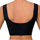 1Pc One-Piece Non-Marking Wide Straps Sports Bra