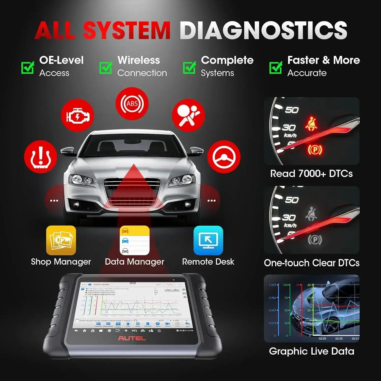 Autel MaxiCOM MK808K BT OBD2 Bluetooth Diagnostic Scanner
