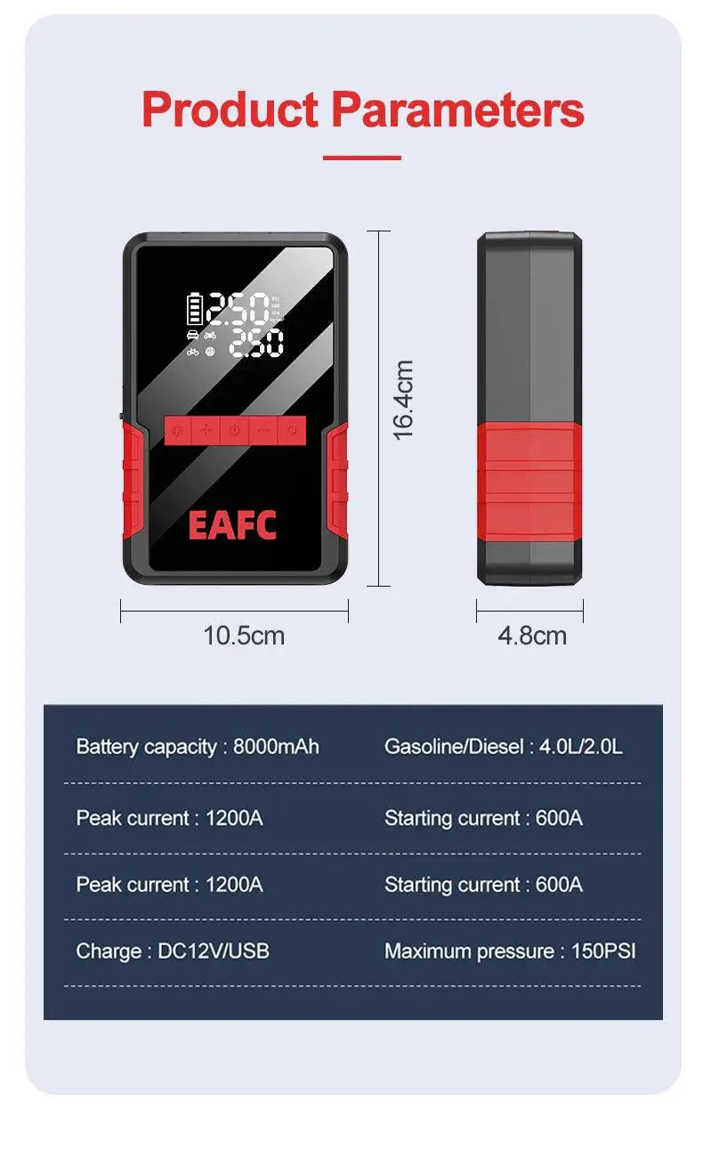 Car Jump Starter and Air Compressor — product view 20