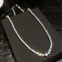 Moissanite Pendant Necklace in Sterling Silver LYEE