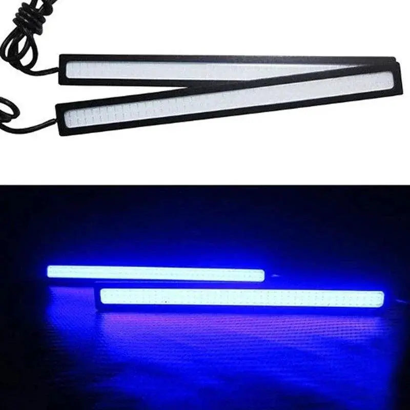 Blue LED Car COB Lights Enhanced Visibility Safety Upgrade