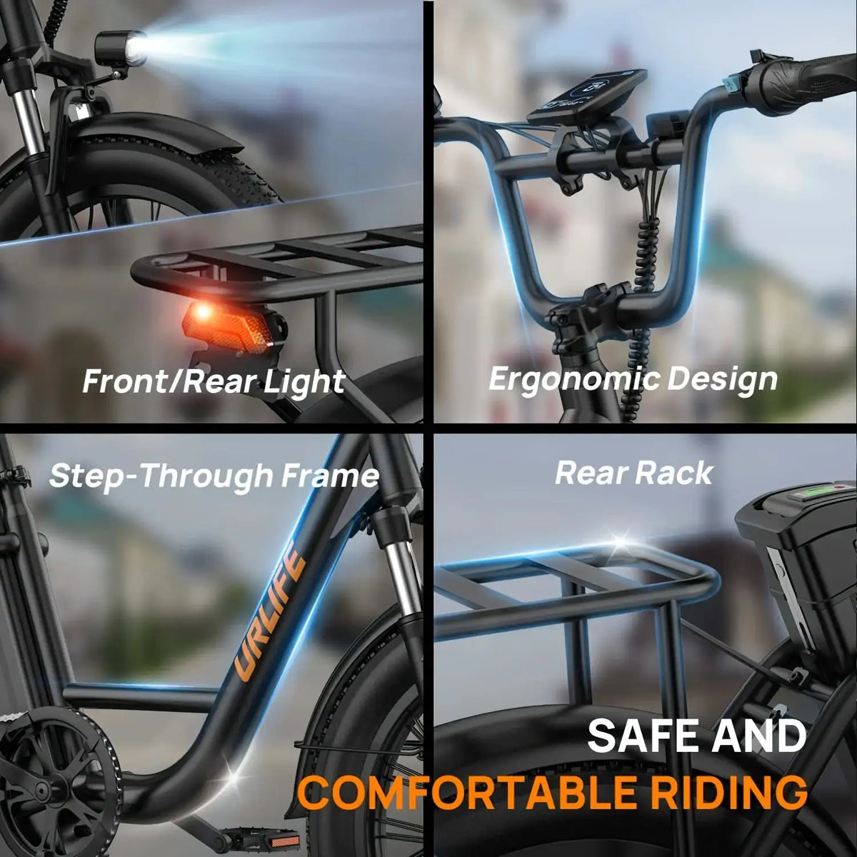 750W 20x3" Fat Tire Electric Bike 48V 13Ah Removable Battery 20MPH 7-Speed Gears Dual Disc Brakes Adult Moped for Off-Road City