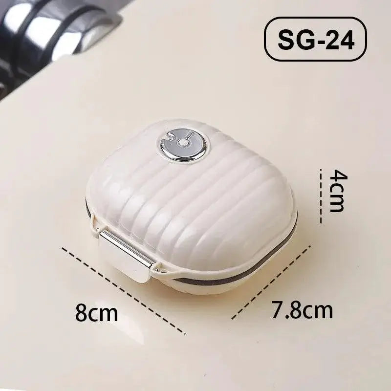 Compact Weekly Pill Organizer Travel Moisture Sealed
