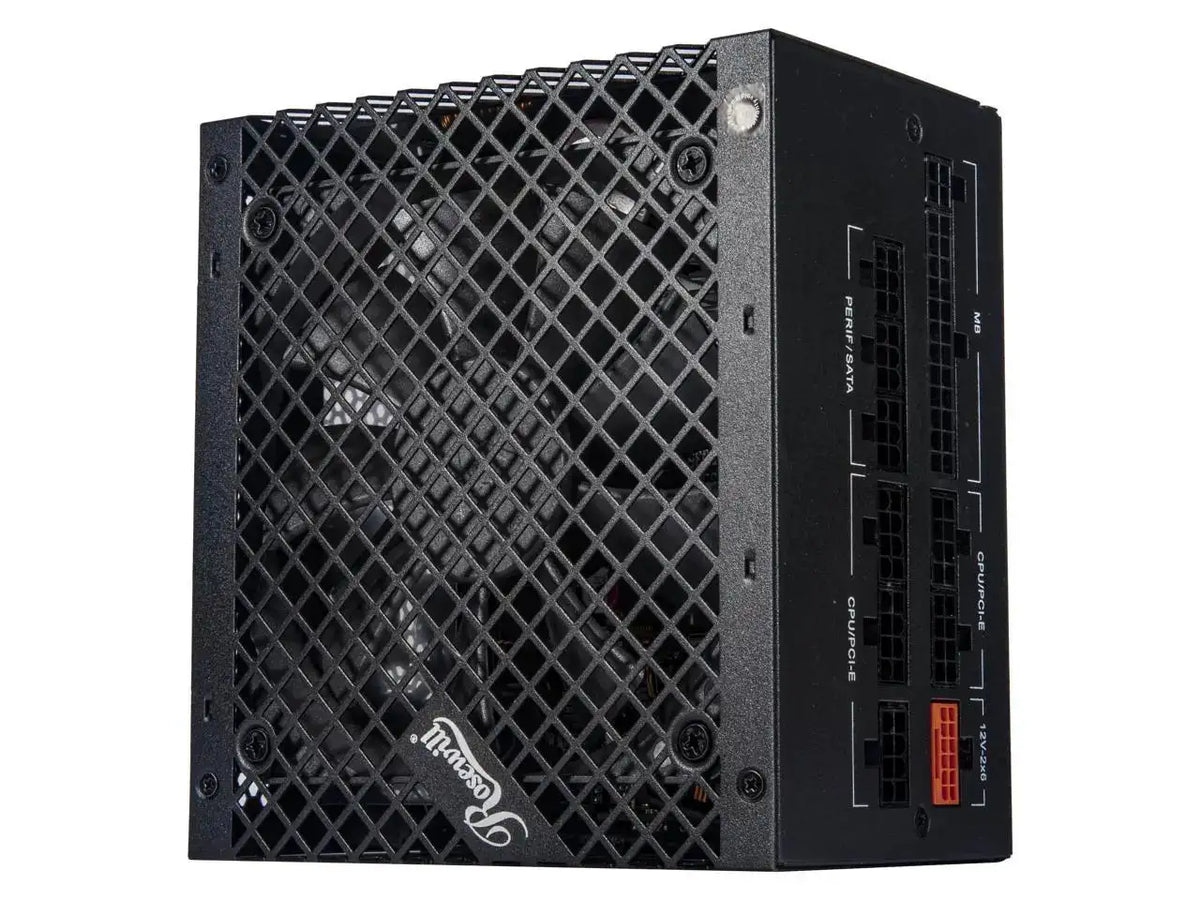 Rosewill VMG 850W 80+ Gold, ATX 3.0 & 3.1 Compatible, Full Modular Low-Noise Power Supply, PCIe 5.1 12V-2x6 Connector, 100% Japanese Electrolytic Capacitor, 120mm FDB Silent Fan - VMG850