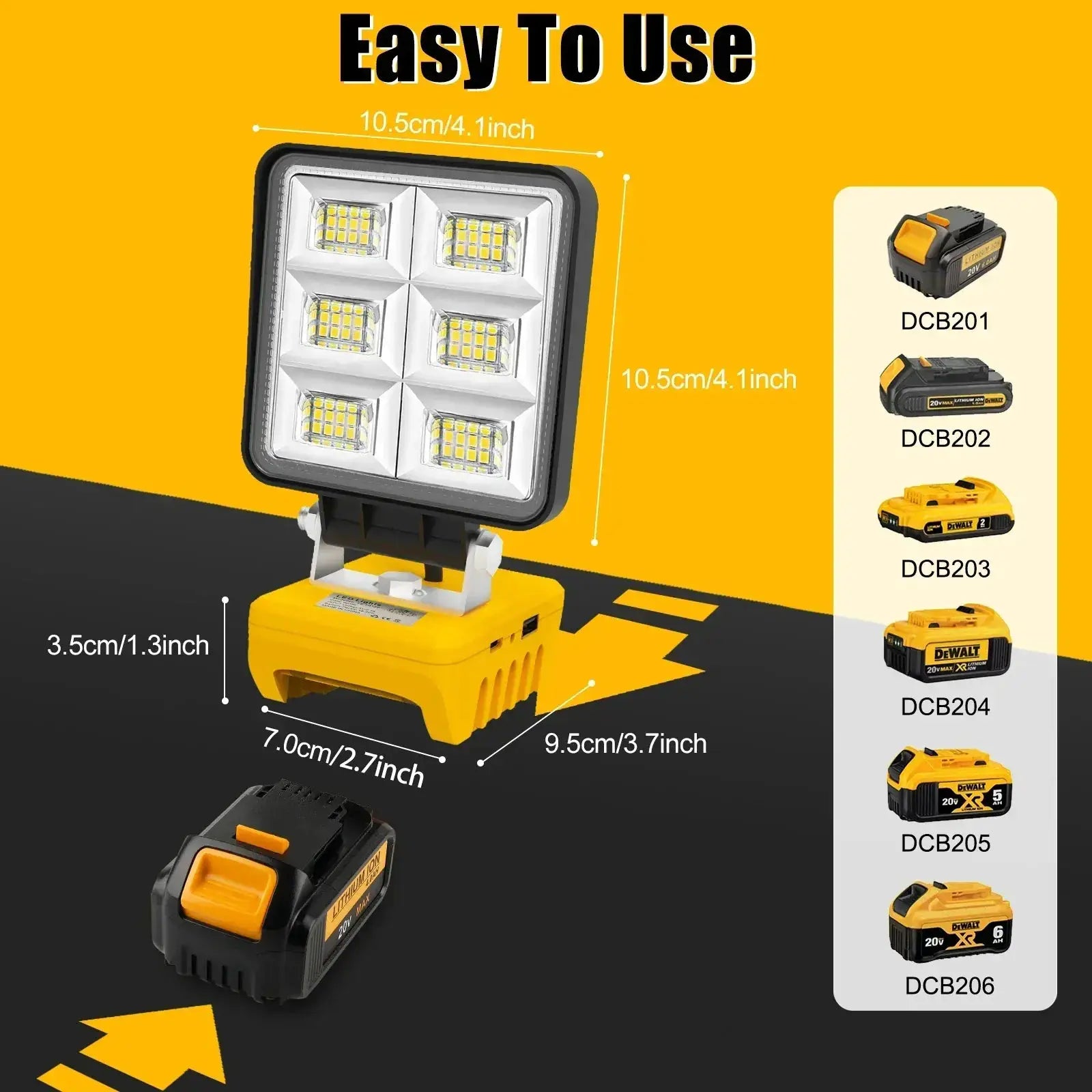 Rechargeable 5200LM LED Work Light Cordless Floodlight