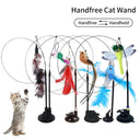 Interactive Cat Stick Kitten Teaser Suction Cup Wand Toy
