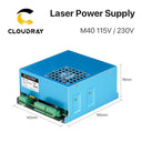 Cloudray 40W CO2 Laser Power Supply M40 115V 230V Compatible