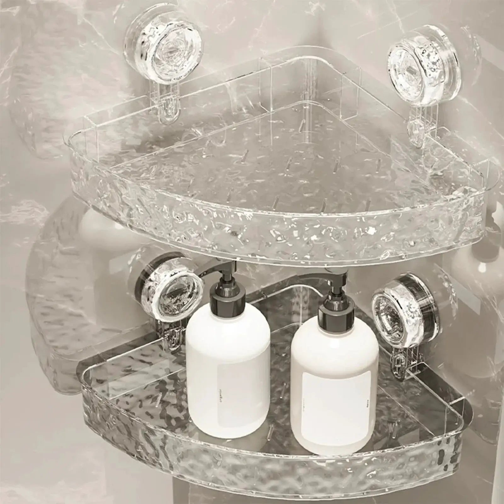 Suction Cup Rectangle Organizer Shelf No Drilling - OurLum.com