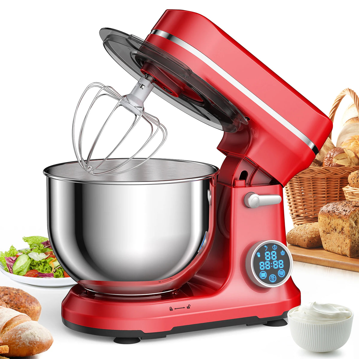 BioloMix Kitchen Food Stand Mixer, DC Motor, Digital OLED Screen — product view 7